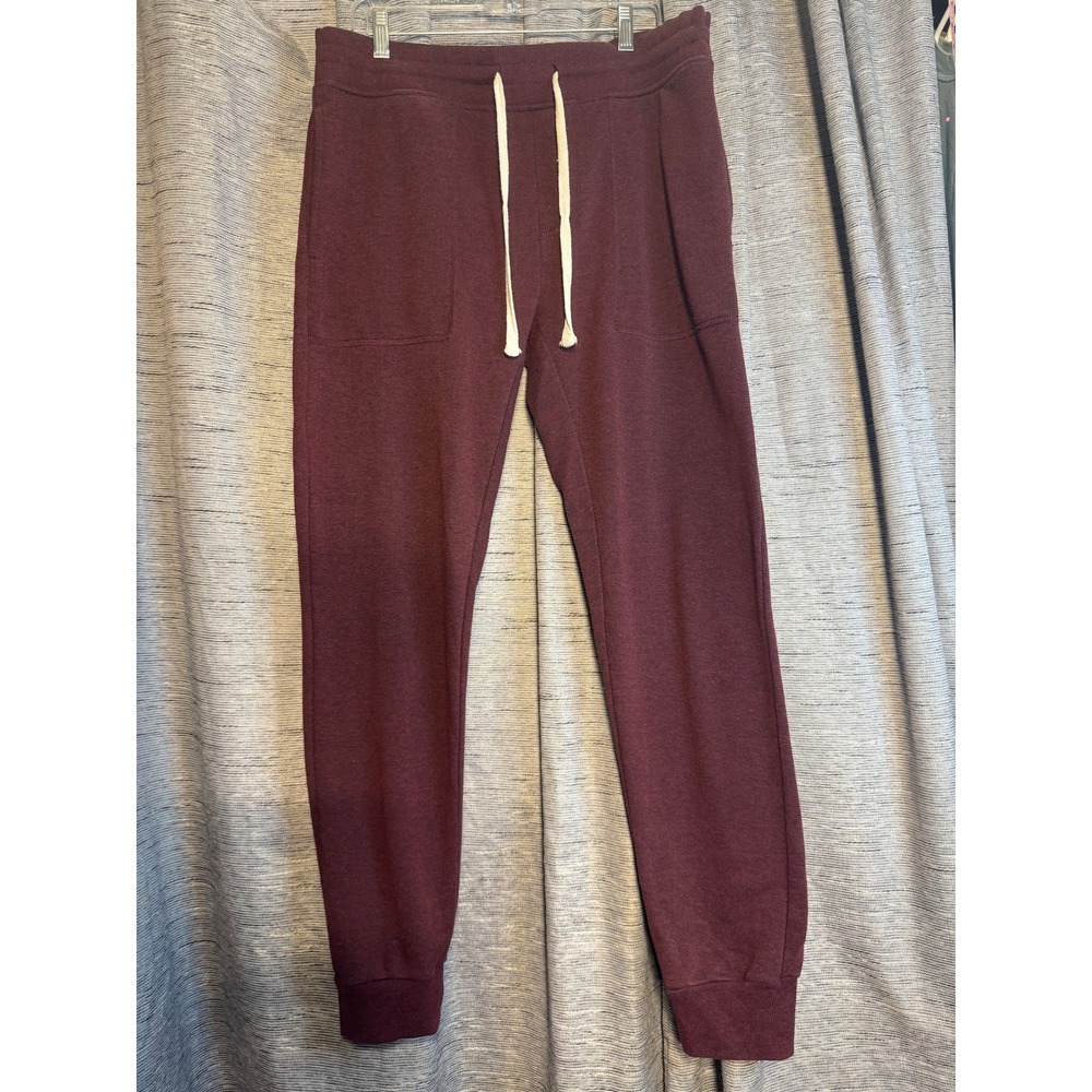 Forever 21 Men's Lounge Jogger Pants Large Maroon‎ Drawstring Pockets Casual
